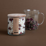 ROSE WAX MELTS IN GLASS VOTIVE