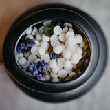 JUNIPER & LIMONIUM WAX MELTS IN GLASS VOTIVE