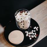 ROSE WAX MELTS IN GLASS VOTIVE