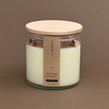 APPLE SPICE CANDLE IN GLASS VOTIVE WITH 2 WICKS