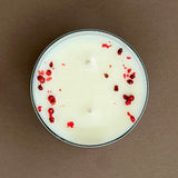 APPLE SPICE CANDLE IN GLASS VOTIVE WITH 2 WICKS