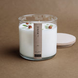 FOREST BERRIES CANDLE IN A GLASS VOTIVE WITH WOODEN WICKS