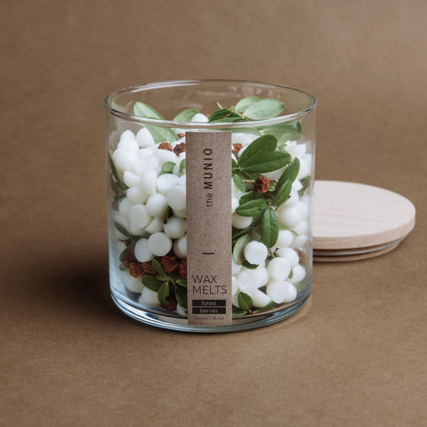 FOREST BERIES WAX MELTS IN A GLASS VOTIVE