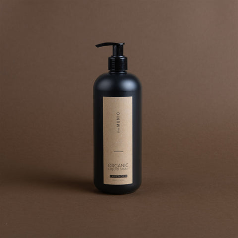 LAVENDER ORGANIC LIQUID SOAP IN BLACK BOTTLE 500ML