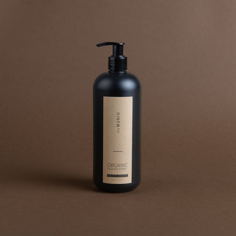 WILD FLOWERS ORGANIC LIQUID SOAP IN BLACK BOTTLE 500ML