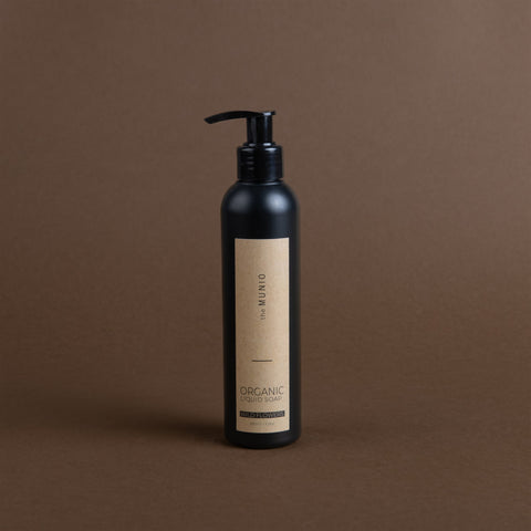 WILD FLOWERS ORGANIC LIQUID SOAP IN BLACK BOTTLE 200ML