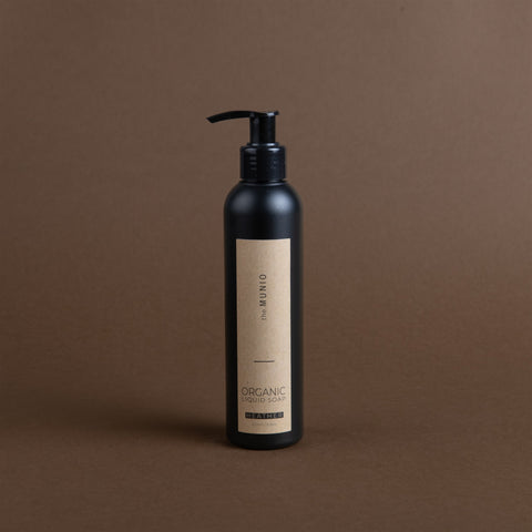 HEATHER ORGANIC LIQUID SOAP IN BLACK BOTTLE 200ML