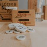 JUNIPER & LIMONIUM SCENTED SOY WAX ROUNDS